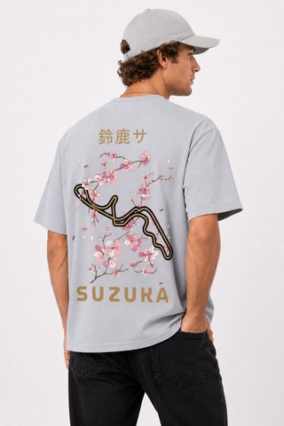 Bayloranzzo Suzuka %100 Pamuk Heavy Cotton Premium Kalite Unisex Tişört Gri