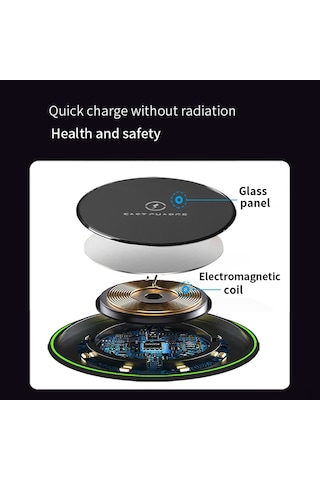 Monyee X251-b Kablosuz Şarj Cihazı: 7.5w/10w Hızlı Şarj, /samsung Uyumlu, Taşınabilir Tasarım