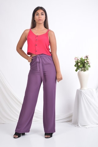 Soralline Kadın Yazlık Pantolon 1697 Mor Mor