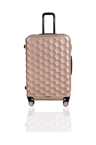 Polo&Sky Petek Model Gold Renk Büyük Boy Valiz Bavul Altın