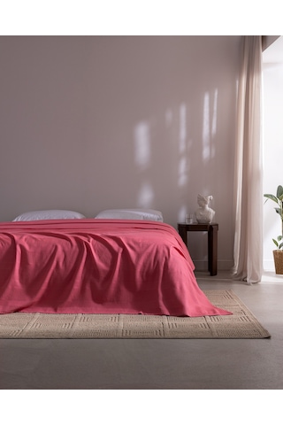 Madame Coco Mathilda Tek Kişilik Pamuklu Ecocell Düz Pike - Fuşya 8684427307915 Çok Renkli