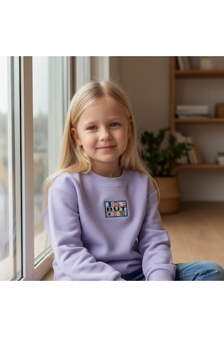 Kız Çocuk Sweatshirt Mor
