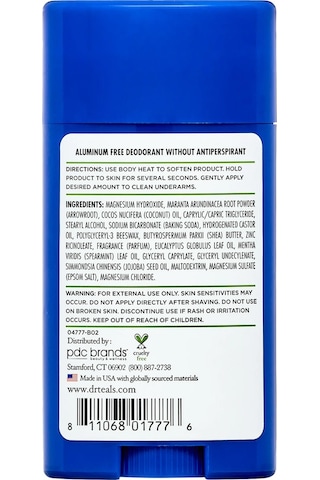 Dr.teals Okaliptüs Alüminyum İçermeyen Stick Deodorant 75gr Okaliptus