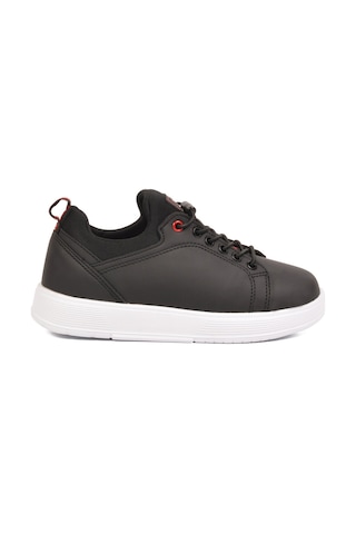 Walkway Siyah-kırmızı Lastik Bağcıklı Comfort Rahat Tabanlı Erkek Çocuk Sneaker Balase F Siyah - Kırmızı