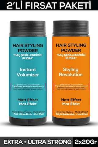 Fontenay Saç Şekillendirici Pudra Toz Wax Mat Effect Ve Ultra Strong 20gr + Şekil Tarak'ı 2 + Saç Spreyi 2 400ml 4'lü Set