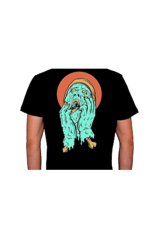Zombie Zombi Kemik Bone Korku Retro Tişört Unisex T-shirt 001