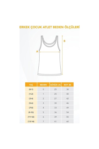 Hmd 515x6 Erkek Çocuk 6'lı Ribana Kalın Askılı Atlet-beyaz Beyaz