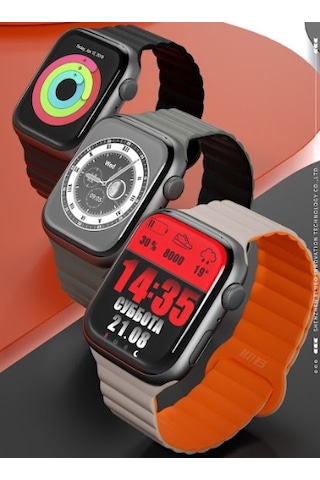 Akıllı Saat Uyumlu Premium Manyetik Silikon Kordon - 42 / 44 / 45/ 49 Mm - Watch Band