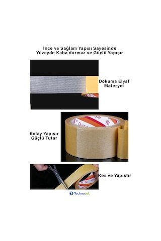 Technojet 10 Metre Çift Taraflı Dokuma Teknoloji Süper Güçlü Bant Çerçeve Taşıyıcı Halı Kaydırmaz