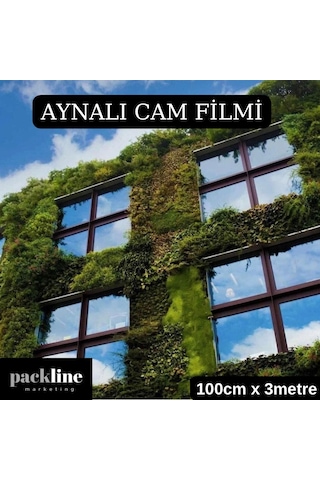 Kendinden Yapışkanlı Çizilmez Aynalı Cam Filmi 100cm X 3metre