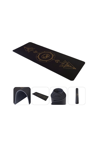 Xtr Fitness Profesyonel Kauçuk Yüzey Kaydırmaz Yoga Matı 5 MM Siyah