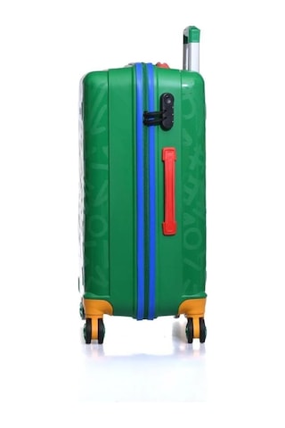 Benetton Orta Boy %100 Polipropilen Kırılmaz Valiz Yeşil Bnt2000 Yeşil