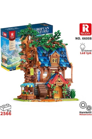 Reobrix 66008 Ağaç Evi Yaratıcı Yapı Blok Seti Building Blocks Tree House - 2566 Parça