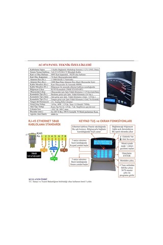 Electrosec Ac-074eı Kartlı Geçiş Arabirim + Yazılım