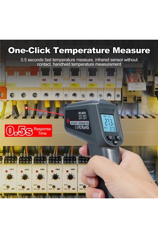 Springsun Km-380ah -50 380 /-58 716 Temassız Kızılötesi Termometre Ir Termometre Elde Taşınabilir Dijital Sıcaklık Ölçer Arka