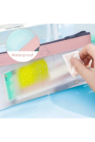 Styles Şeffaf Kalem Kutusu, Basit Moda Kalem Kutusu, Su Geçirmez Taşınabilir Kozmetik Çantası, Yetişkin Kırtasiye Malzemeleri, Kağıt Torba Diğer