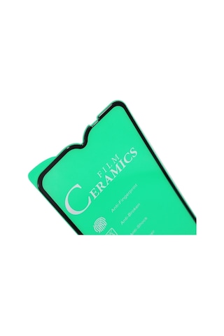 Huawei P40 Lite Uyumlu Siyah Seramik Nano Ekran Koruyucu Tam Kaplayan Kırılmaz Esnek Cam