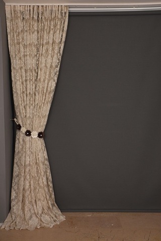 Damaks Vizon Hazır Dikilmiş Pileli Fon Perde 300x260 Cm