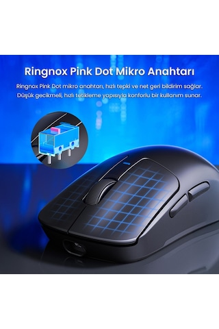 Aula Sc680 26000 Dpı 7 Tuşlu Kablosuz Optik Gaming Oyuncu Mouse Sarı