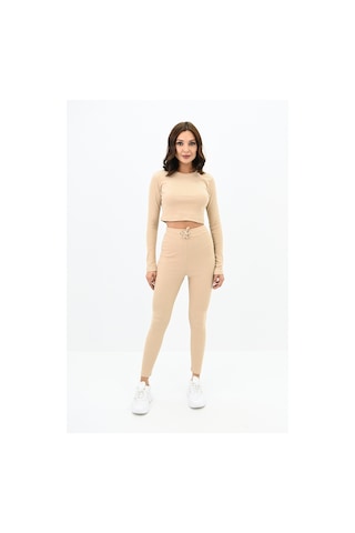 Koza Butik Kadın Kaşkorse Crop Tayt Takım 3727-23 001