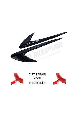 Üniversal Çamurluk Venti Sağ - Sol Parlak Siyah
