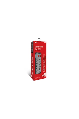 8li-blic Ftr-08 Termal Akım Korumalı Priz 2mt.16a 4000w Usb