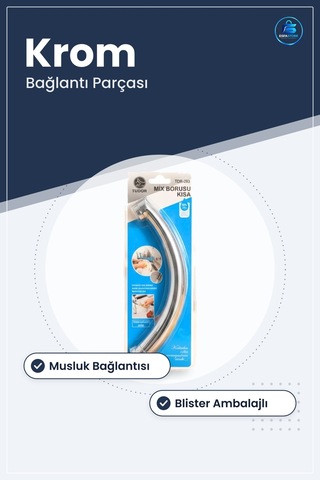 Kısa Mix Borusu Banyo Tesisatı Musluk Armatür Bağlantı Parçası Kr