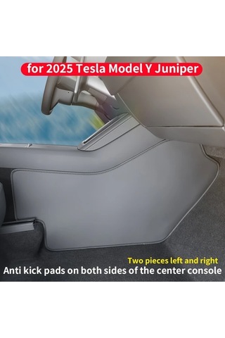 Motion003 2025 Tesla Model Y Juniper Merkez Konsol Kick Mat Model Y Juniper Merkezi Konsol Tekme Pedi 2 Adet Anti Tread Anti Kir Set