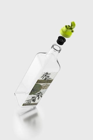 Renga Oslo Desenli 750 Ml Yeşil Kapaklı Cam Yağlık 152012 Yeşil