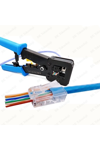 Ez Rj45 Cat6 Yeni Nesil Delikli Jack Konnektör 100 Adet