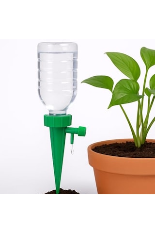 Bitki Sulama Aparatı, Ayarlanabilir Musluklu, Su Hazneli, Sağlam Plastik, Kolay Kurulum, Bahçe Ve Saksı Bitkileri İçin Su Haznesiyle Birlikte