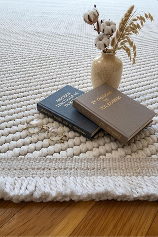 Leiva Home Lara 02 Krem Sisal İskandinav Modern Kaymaz Taban Yumuşak Özel Ölçü Salon Koridor Halısı 0140-krem/gri/bej