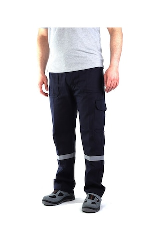 Eser-16-12 Gabardin Komando Cepli Pantolon Reflektörlü-Lacivert