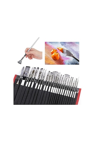 Parça Siyah Çantalı Sanat Fırçası Seti