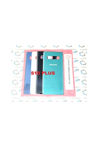 Samsung Uyumlu Galaxy S10 Plus Arka Pil Batarya Kapağı (Cam) - (275889500)