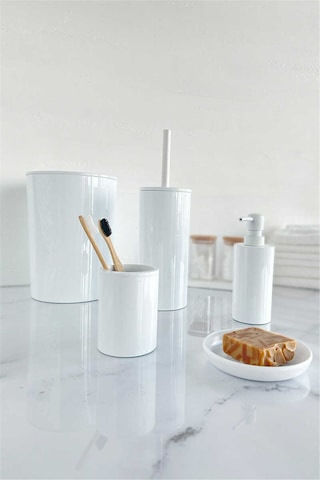 Flores 5'li Banyo Seti - Beyaz-7368