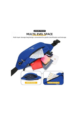 Willowhaven 3 Fermuarlı Bel Çantası - Telefon, Pasaport İçin Ideal - 37x8x12cm - Sarı - Oxford Kumaşlı, El Serbestlik, Hırsızlık Korumalı, Çoklu Kullanım Sarı