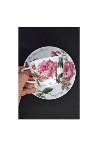 Blenheim Fine Bone China Vintage Geniş Porselen Fincanı 240 Ml Pembe