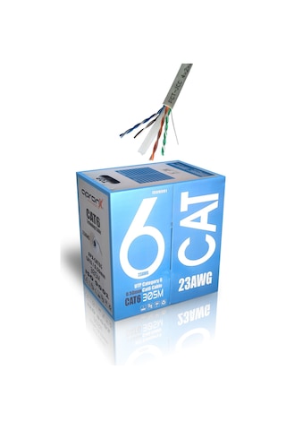 Cat6 23awg 305 Metre 0,50mm Gri Network Data Kablosu Cat6 23awg 305 Metre 0,50mm Gri Network Data Kablosu