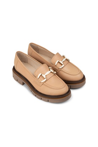 Deery Kadın Hakiki Deri Bej Loafer Ayakkabı - F2313zpdre01 Bej