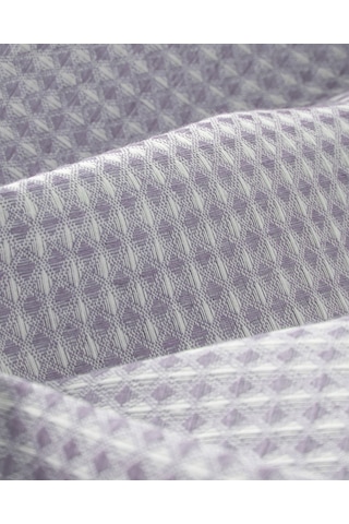 Modern Grid Çift Kişilik Pike 180x220 Cm Lila
