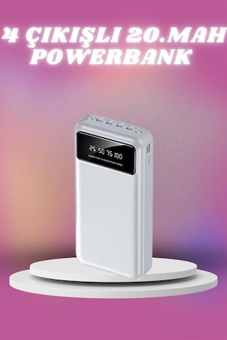 4 Çıkışlı 20.000 Mah Powerbank Taşınabilir Çoklu Giriş Çok Renkli 72599719