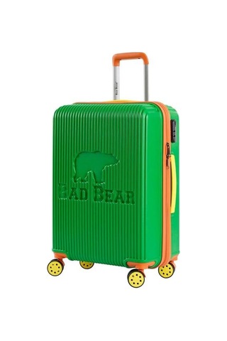 Bad Bear Logo Suitcase 23.01.80.002y Yeşil Orta Boy Valiz 64lt Yeşil