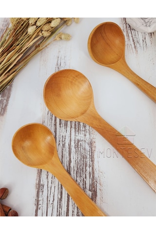 Ahşap Tahta Mutfak Kaşık Seti 3 Parça Kayın, Şimşir Ağacı 3-3