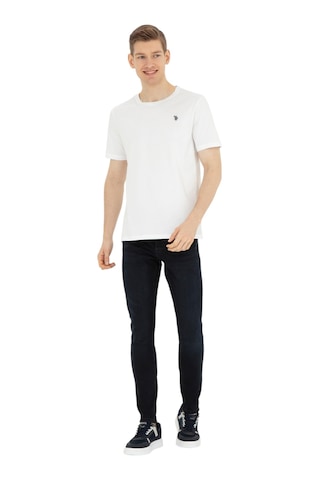 U.S. Polo Assn. Erkek Bisiklet Yaka Basic T-shirt Beyaz