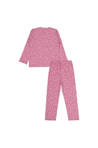 Civil Girls Çiçek Desenli 6-9 Yaş Pijama Takımı Pembe