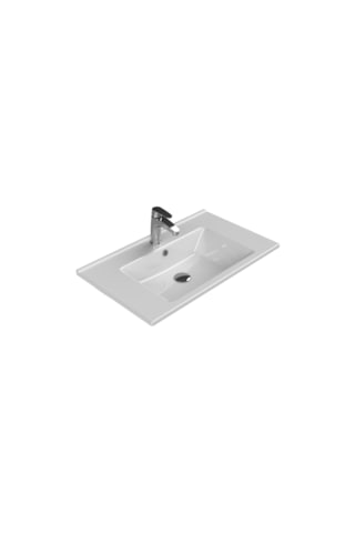 Lotus 75 Cm Beyaz Mdf Seramik Lavabolu Asma Banyo Dolabı Takımı