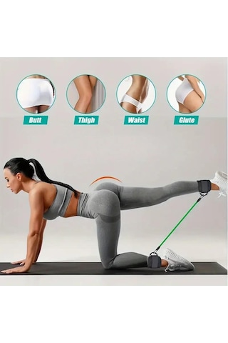 Valkyrie 6 Parça Baldır Kalça Egzersiz Seti Bacak Direnç Tansiyon Lastiği Pilates Yoga Destekleyici Çok Renkli