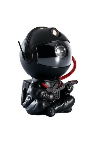 Yifomall Karanlık Odalar İçin 5w Led Astronot Gökkuşağı Işık Projeksiyonu, Konforlu Ev Ambiyanı Oluşturucu Siyah Gitar Desenli Gece Lambası Diğer