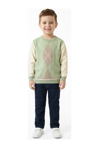 Xo Kids Erkek Çocuk 3lu Alt Üst Takım 2-5 Yaş 12206 Yeşil